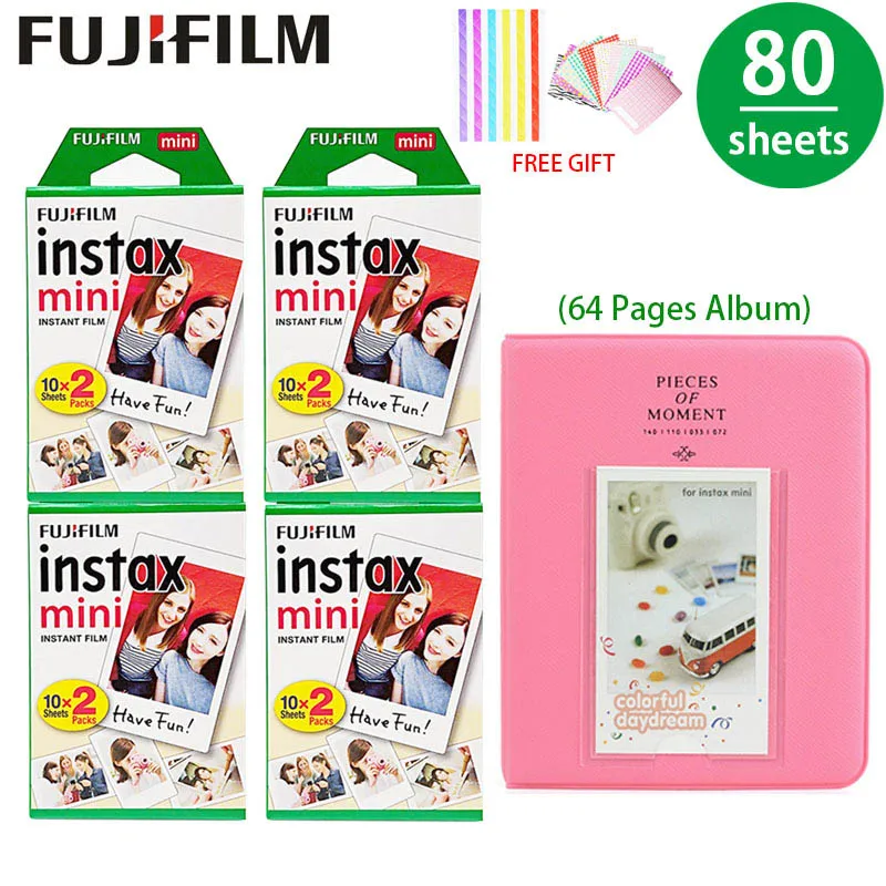 Фотобумага Fujifilm Instax Mini с белыми краями фотобумага 80 листов отличный альбом для 8 9