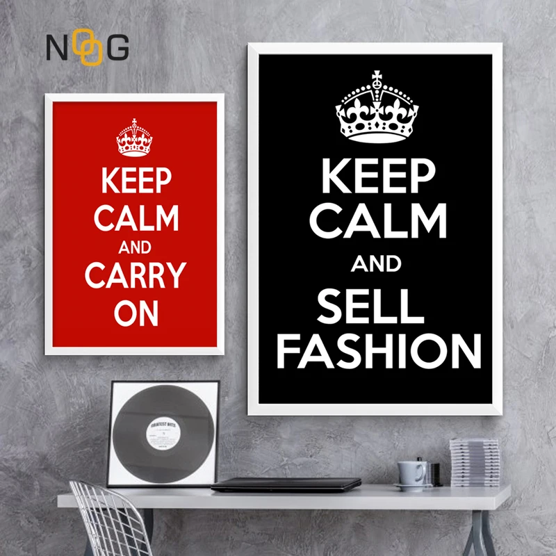 Настенный плакат NOOG Keep Calm настенные картины Вдохновляющие плакаты и принты холст