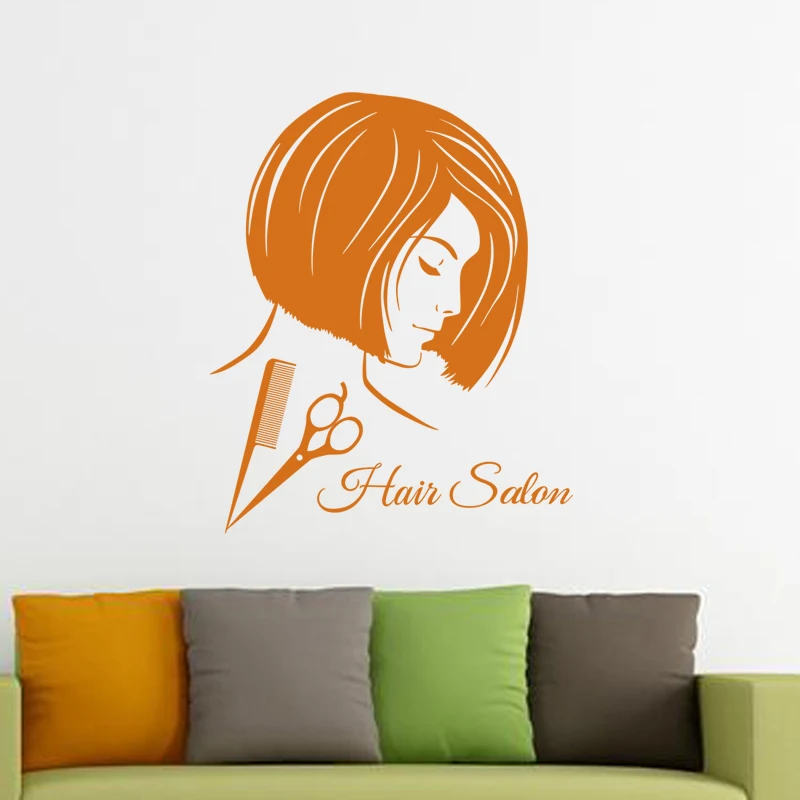 Парикмахерская Наклейка на стену ножницы виниловые наклейки окна Декор