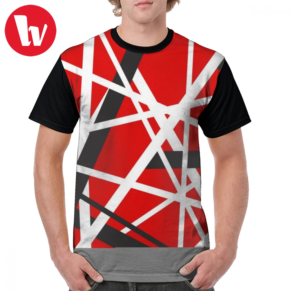 Van Halen T Shirt EVH 5150 STRIPES T-Shirt 4xl Short Sleeves Graphic Tee Shirt Polyester Graphic Mens Summer Awesome Tshirt