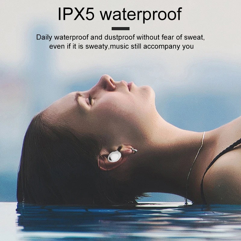Водонепроницаемые наушники GOOJODOQ TWS IPX5 с Bluetooth 5 0 настоящие беспроводные стерео со