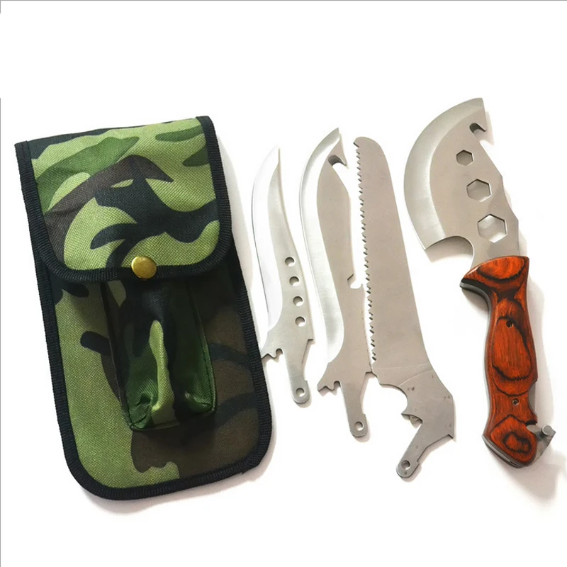 Новый многофункциональный 4 в 1 Топоры + Ножи Пилы Открытый Инструменты набор