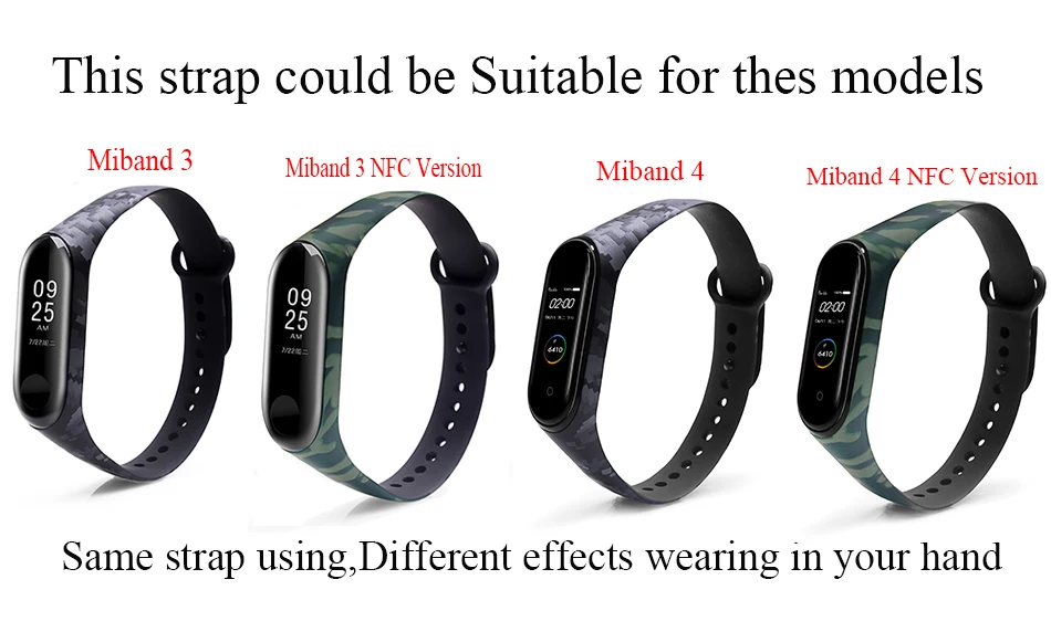 BOORUI Универсальный Miband 3 4 ремешок pulsera inteligente ремешок для xiaomi mi3 mi4 смарт-браслеты с разнообразными цветами