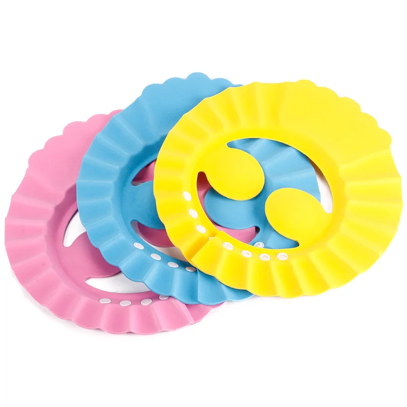 Горячая Регулируемая EVA Мягкая детская шапочка для душа забота о ребенке защита