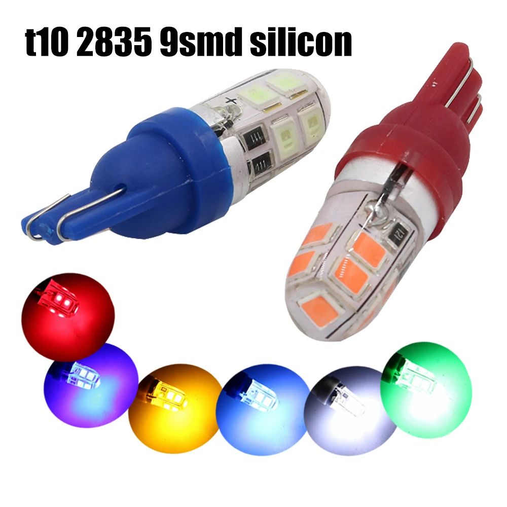 YSY 100x led t10 W5W 194 168 новая силиконовая Светодиодная лампа автомобильные лампы 9smd 2835 с