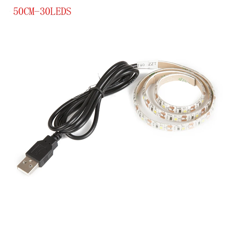 DC5V USB Водонепроницаемый светодиодный SMD 3528 RGB Гибкий Светильник лампы светодиодный светильник ТВ фоновый светильник клейкая лента 1 м 2 м 3 м 4 м 5 м