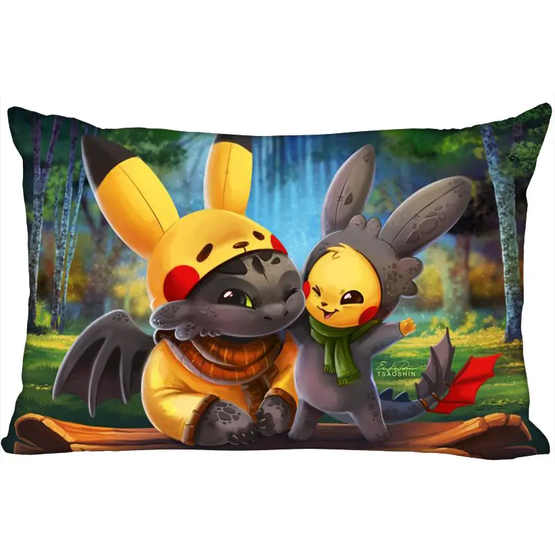 Pillow Case Как приручить ваш Дракон прямоугольные наволочки(с двух сторон) молния на заказ наволочки свадебные декоративные на заказ ваш подарок изображения - Цвет: Pillow Case