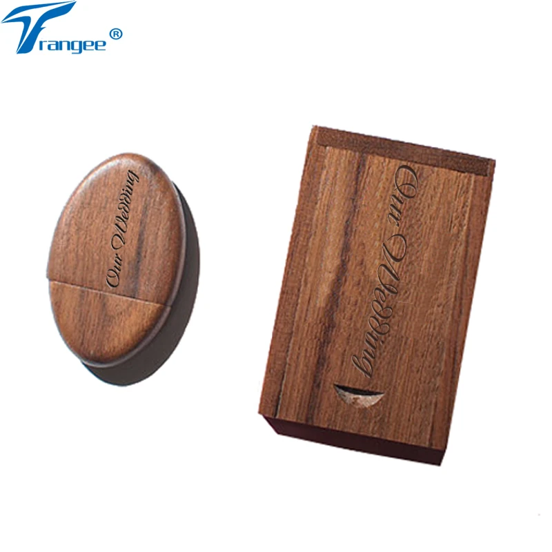 Деревянный USB флеш-накопитель + коробка из грецкого ореха 4 ГБ 8 16 32 Флешка 2 0