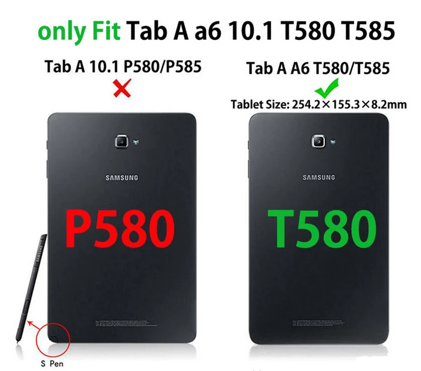 Для Samsung Galaxy Tab A 10 1 2016 T580 T585 дети Безопасный ударопрочный сверхмощный Силикон + PC