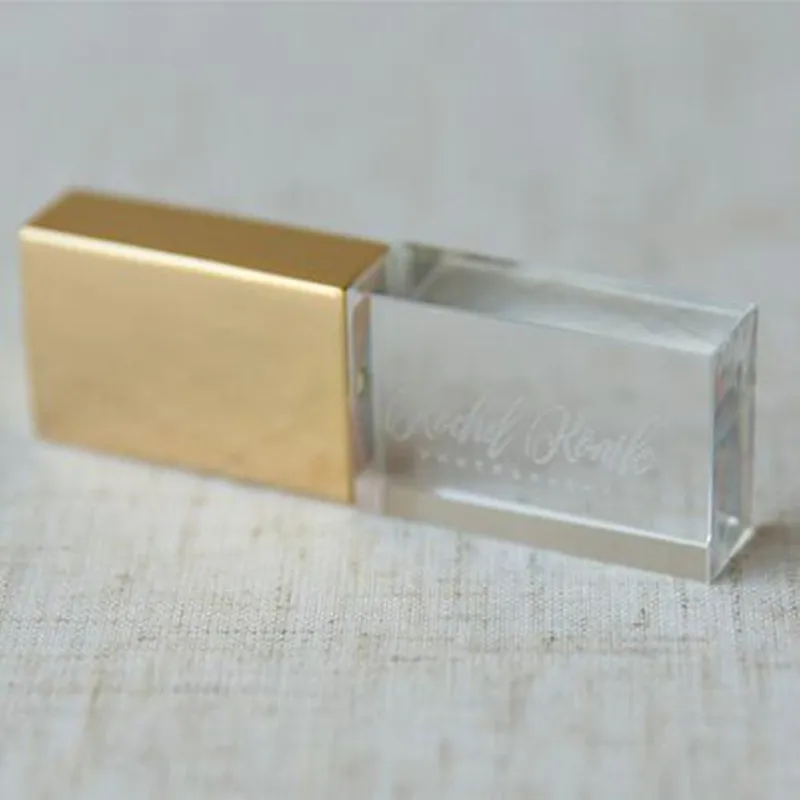 Совершенно новый логотип на заказ Золотой Кристалл usb 2 0 флэш-карта памяти