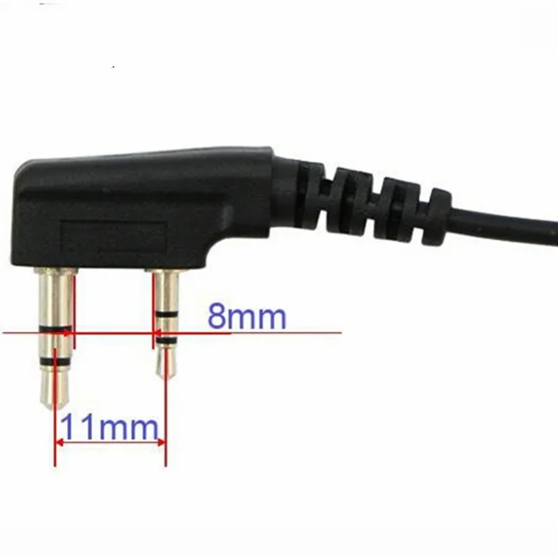 2 контакта PTT Mic гарнитура для Kenwood Radio QUANSHENG PUXING 'd xun HYT TYT TH Baofeng UV5R наушники черный