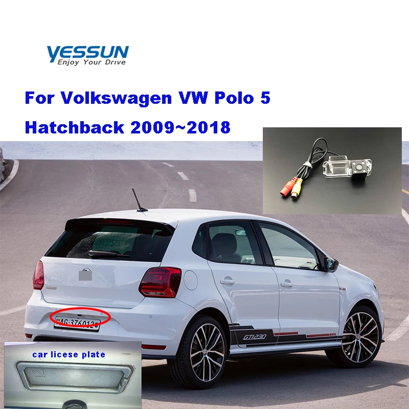 Yessun Автомобильная камера заднего вида для Volkswagen Polo 5 Хэтчбек 2009 ~ 2018 HD CCD ночное