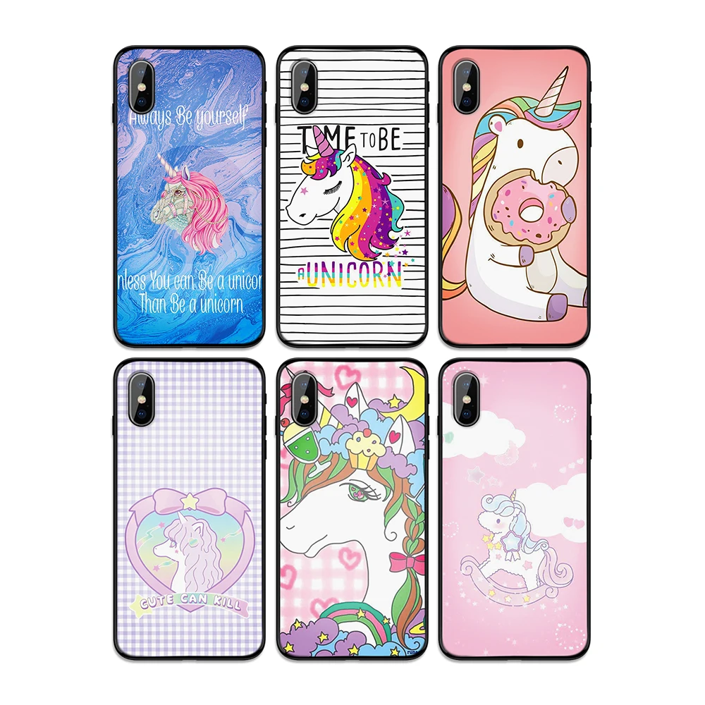 Единорог на Jetpack мягкая термополиуретановая крышка-чехол для Apple iPhone 6 6S 7 8 Plus 5 5S SE X