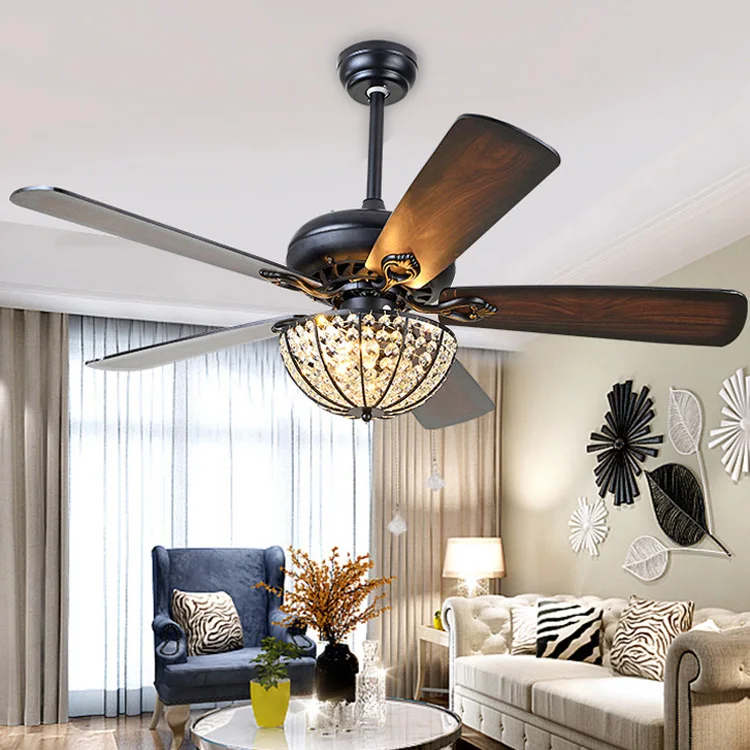 

Modern Ceiling Fans Led Light with 5 Wood Blades for Living Room Bedroom Dinning Room Remote Control 3 Speed