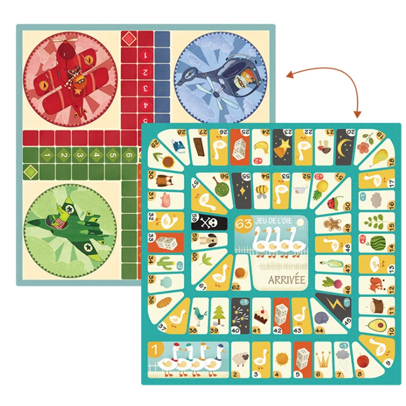 MiDeer бумажная настольная игра, Детские деревянные игрушки, Ludo Trip Go Swan, дневник полета, классические детские развивающие игрушки