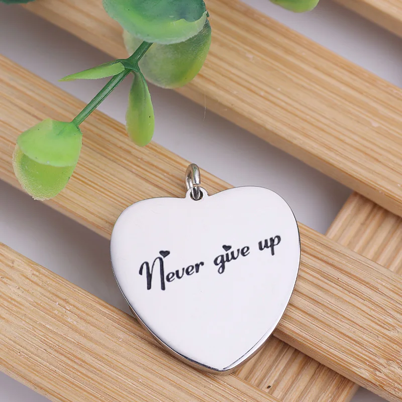 925 Sterling Silver Personalized Heart Photo Necklace Engravable Name Message Gifts for Family Lovers Friends YDS-1093 | Украшения и