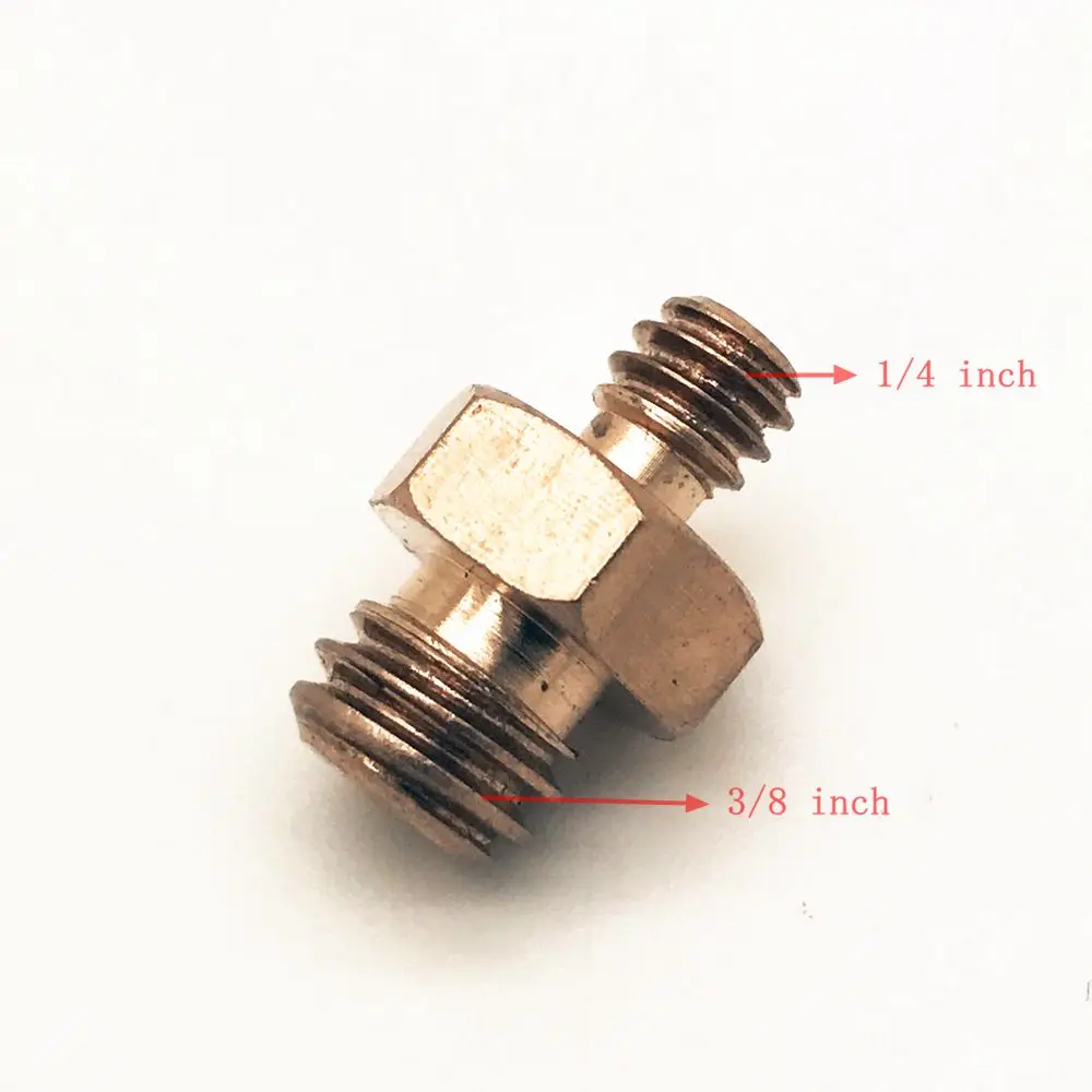 1/4 ''папа до 3/8'' мужской резьбовой двойной головный штатив адаптер для