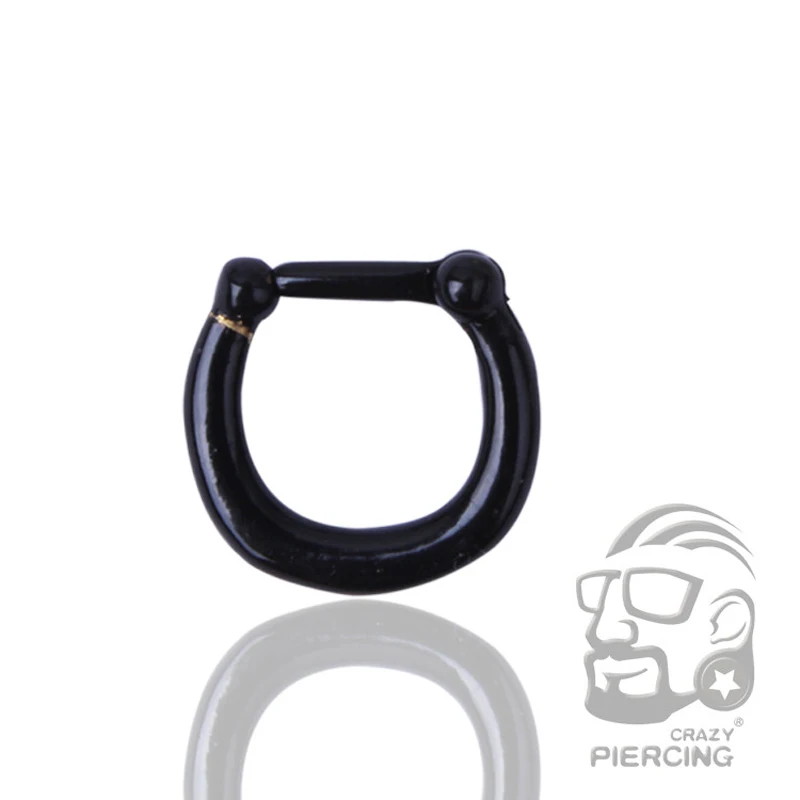 1 шт. позолоченная перегородка кольцо-кликер вешалка зажим на не Пирсинг нос