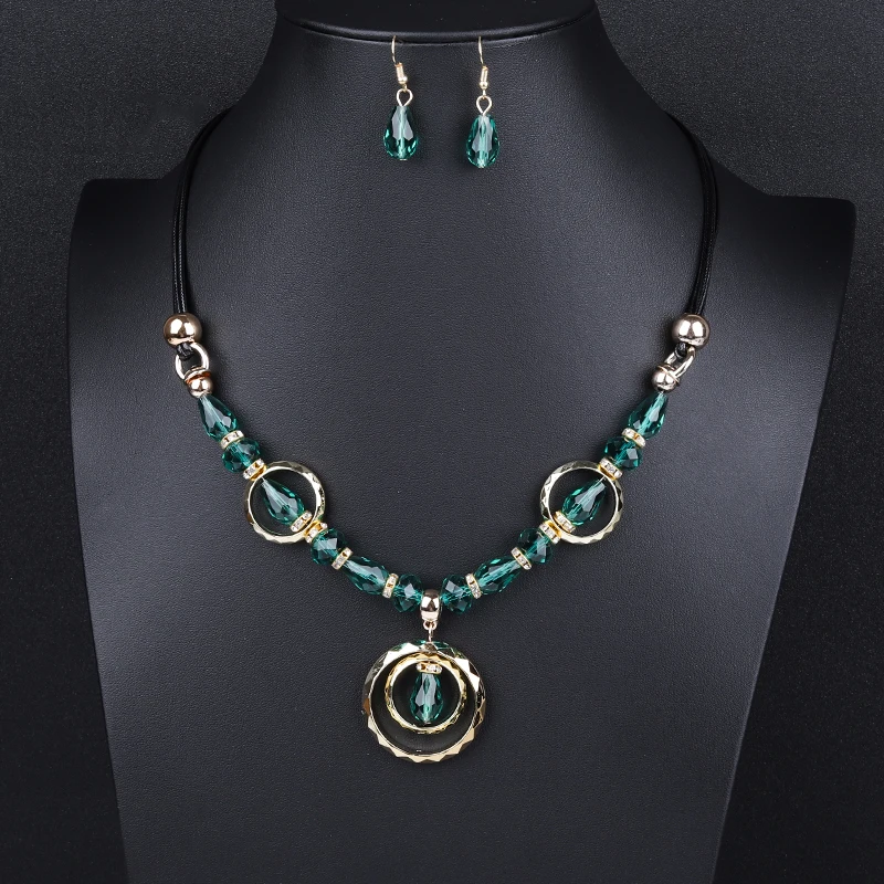 Новый костюм акриловые бисеры Модные женские свадебные золотые ювелирные