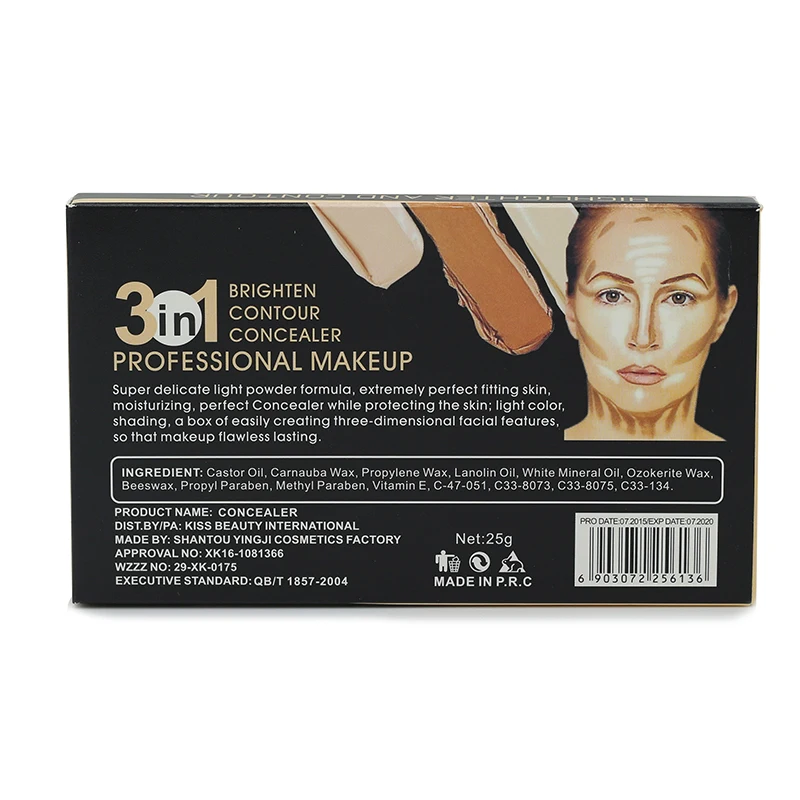 Брендовый 8 цветов консилер для макияжа контур лица маскирующий макияж