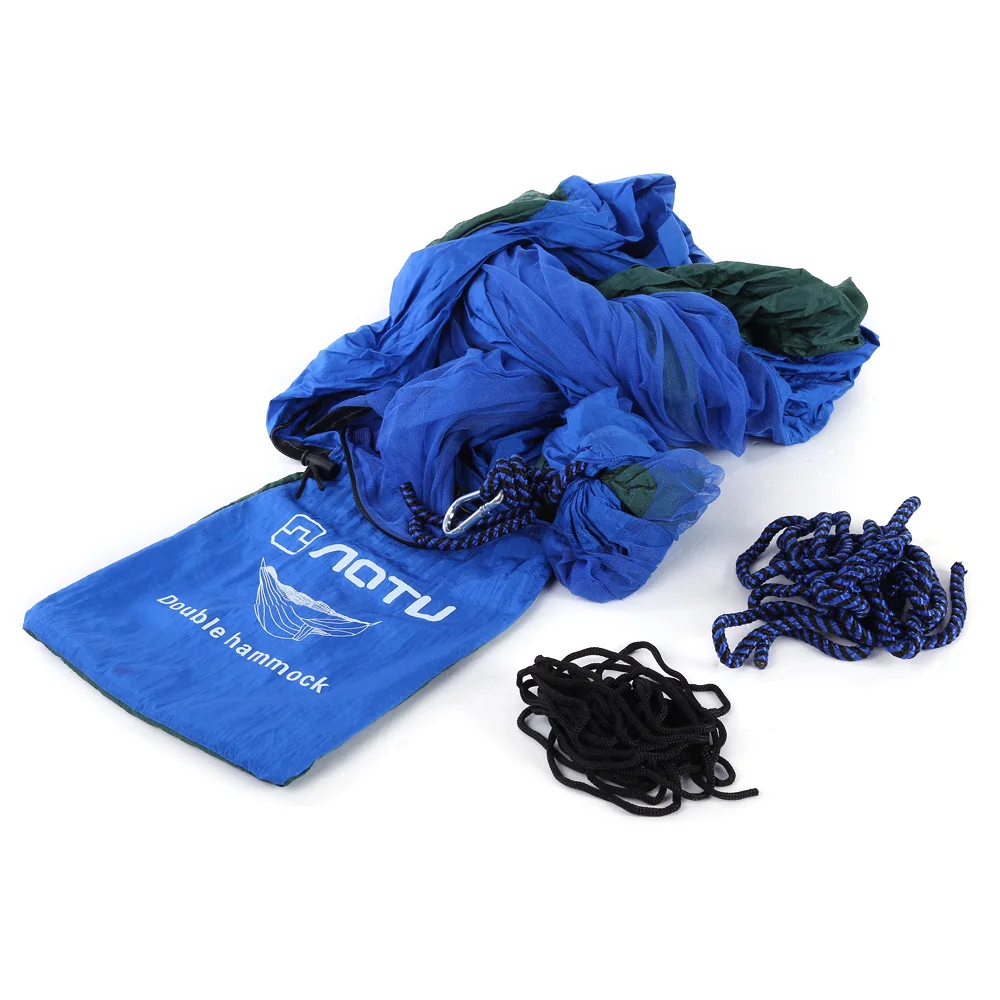 2 человека портативный гамак в сложенном виде ткань москитный спальный висячая