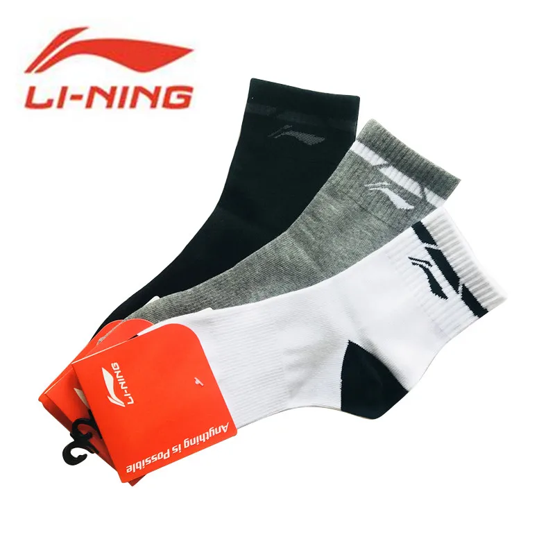 Li-Ning мужские носки городские спортивные низкие носки удобные мужские и женские спортивные носки Li Ning AWSM265