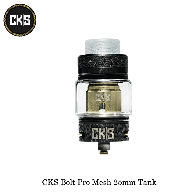Электронные сигареты CKS Bolt Pro Mesh 25 мм бак распылитель 6 мл емкость нижний поток