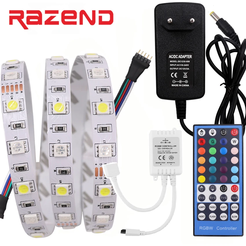 IP21/ IP65 Водонепроницаемый RGBW RGB теплый светодиодный светильник SMD 5050 5 м DC12V