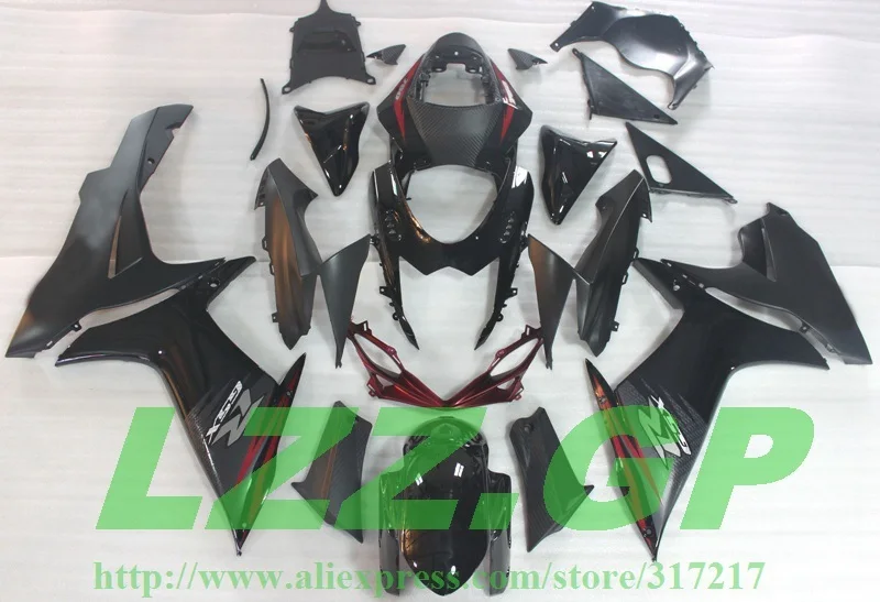

100%Fit Black Grey For Suzuki GSXR600 2011 2012 GSXR750 2011 2012 GSX R600 GSXR750 11 12 K11 Injection Fairing Set Plastic Kit 1