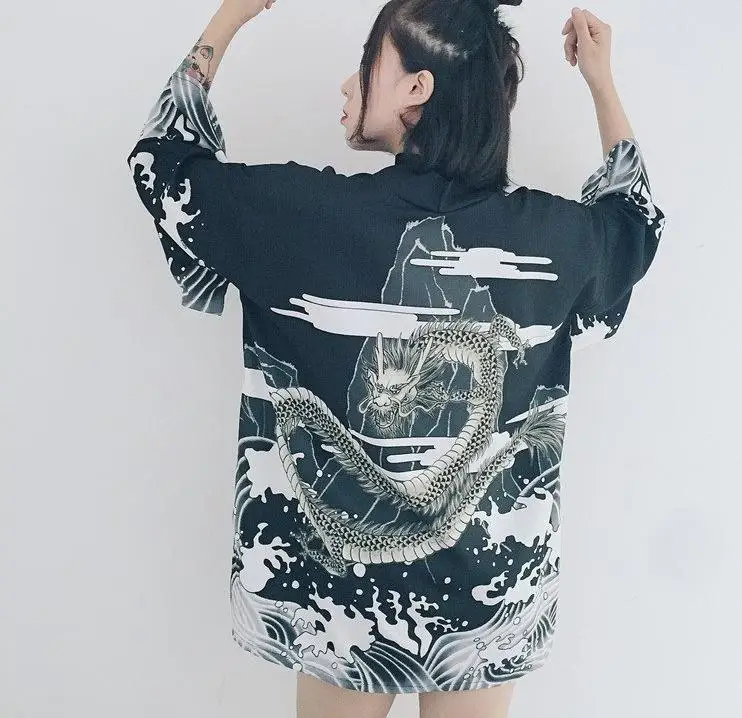 Style 15 Традиционное японское кимоно yukata женское японское короткое платье свободная одежда kimomo японский кардиган кимоно Японские Женские haori - Color: Style 15