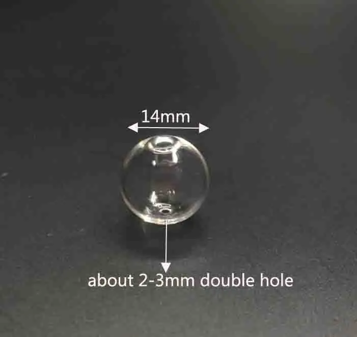 Разноцветный стеклянный шар 14 мм с двойным отверстием orb флакон подвеска для