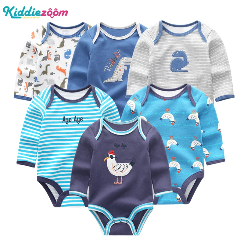 Боди для новорожденных девочек и мальчиков Детский комбинезон с длинными