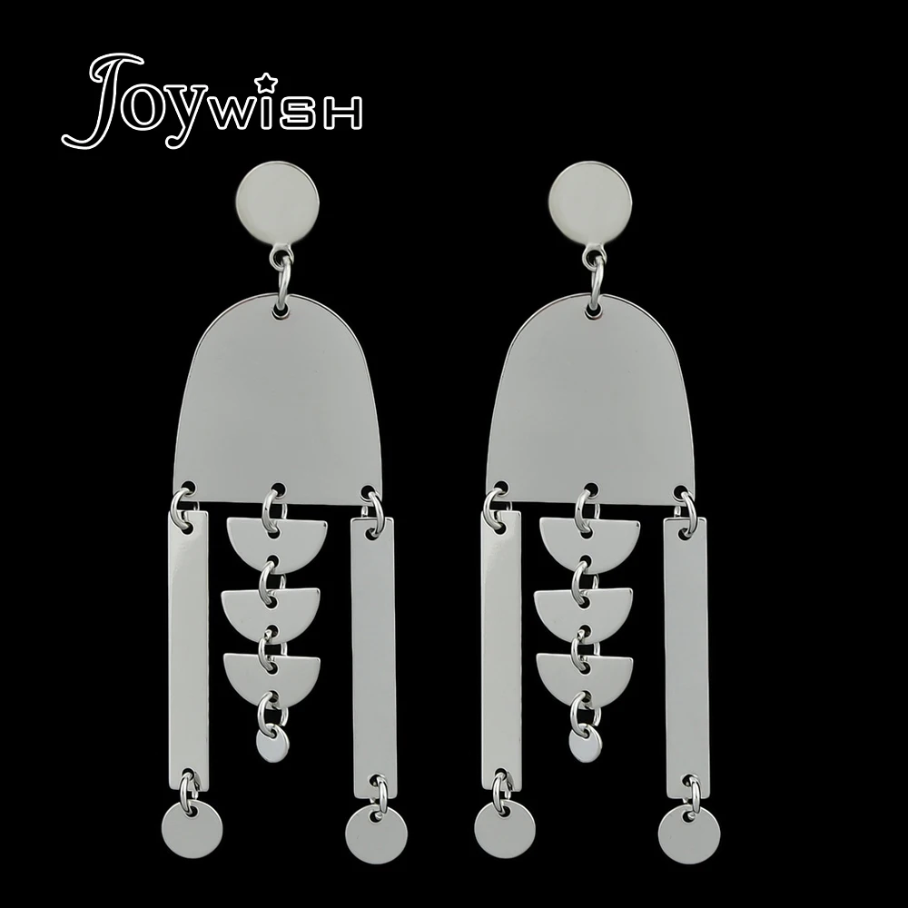 Joywish панк рок Стиль большой Серьги Jewelry цвета: золотистый серебристый Цвет с
