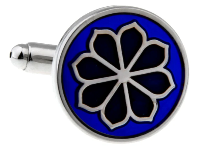 Фабрика iGame поставляет Цветочные Запонки голубого цвета круглый дизайн