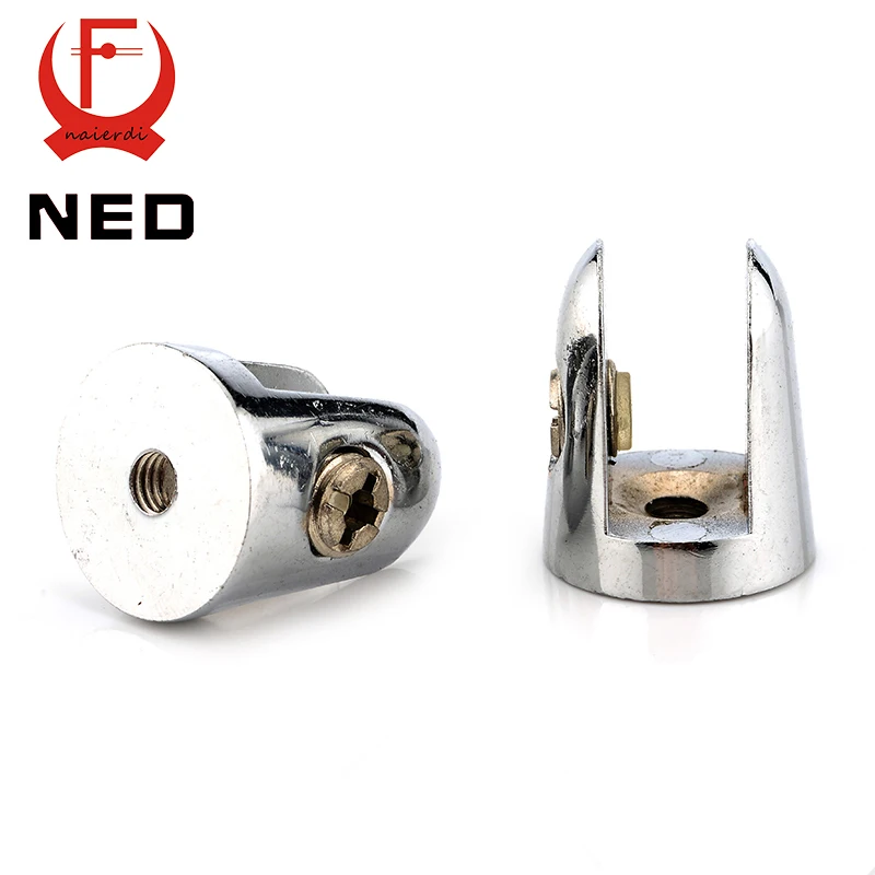 NED Конические Стеклянные зажимы цинковые полки из сплава поддержка деревянные