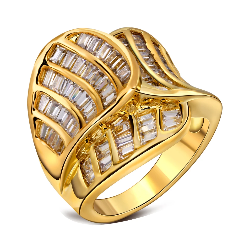 Свадебные Элегантные кольца с кубическим цирконием модные ювелирные изделия