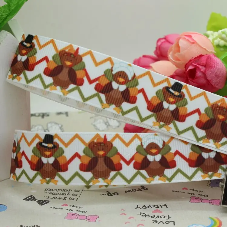 7/8 ''Бесплатная доставка Хэллоуин индейка День благодарения печатная