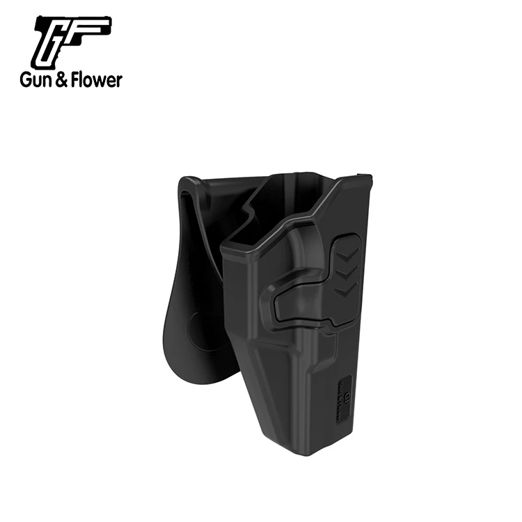 Черный цвет Gunflower Уровень II удержание военный тактический весло OWB полимер/пластиковый кобура для Glock 17 - Цвет: Черный цвет