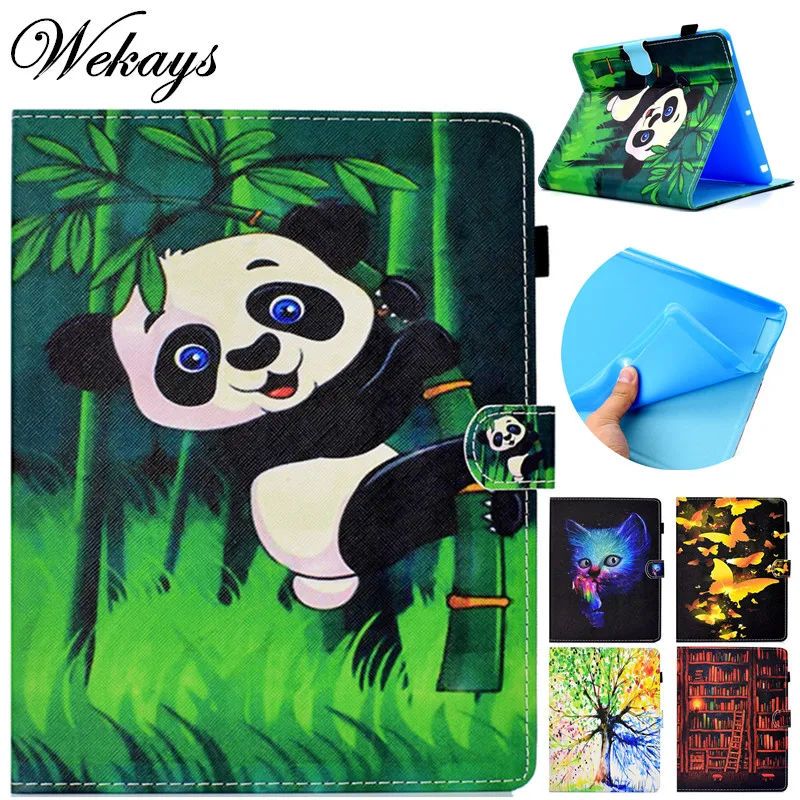 Wekays для Samsung Tab4 10 1 T535 мультфильм панда кожаный флип чехол Galaxy Tab 4 T530 T531 чехол|Чехлы