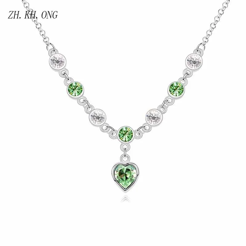 Ж. Х. Онг Мода любовь ожерелье и подвески для женщин Романтический хрустальное