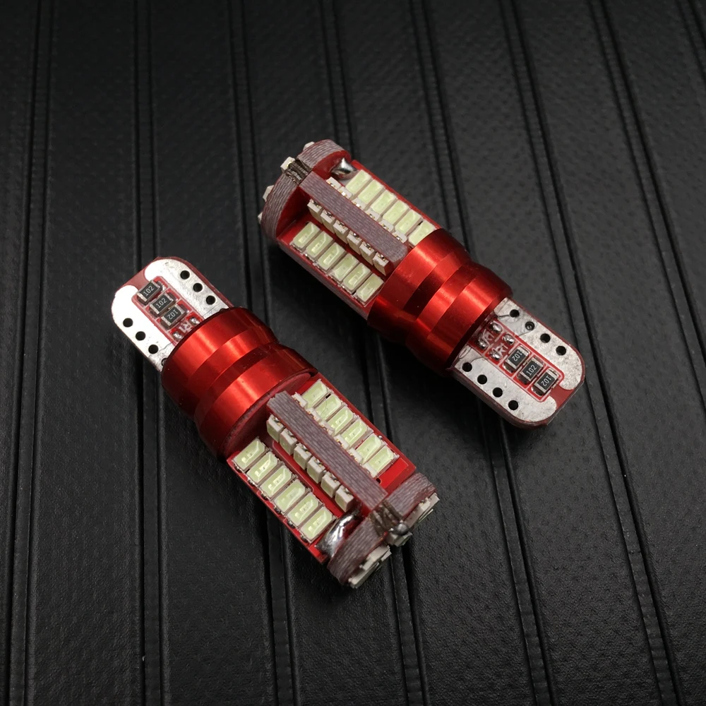 2 шт. T10 57 SMD 3014 Светодиодный светильник Canbus без ошибок парковочный светильник W5W WY5W W16W T15 194 57SMD клиновидный задний фонарь Янтарный/белый/красный