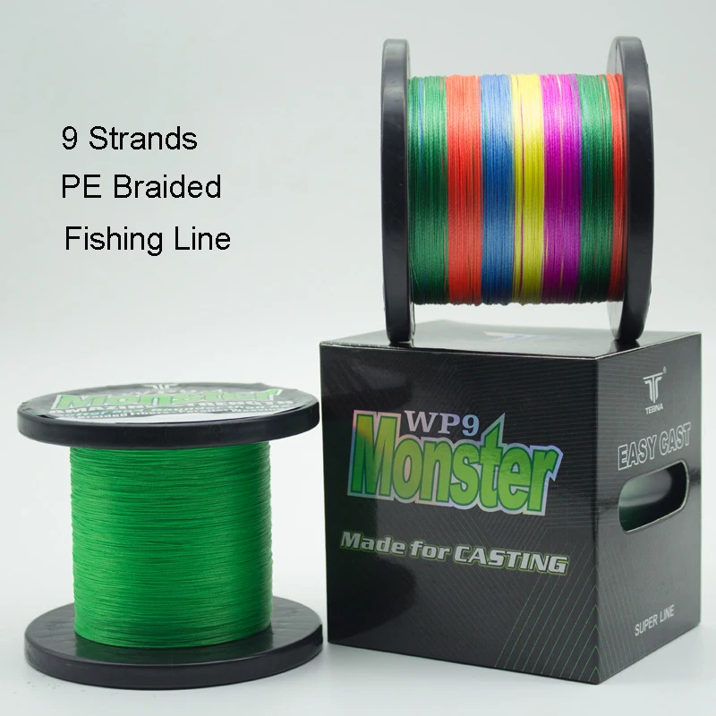 9 Strands PE Braided Fishing Line 1000m Multifilament Fishing Line 9 Braid PE Rope Carp-Fishing Tackle enlarge