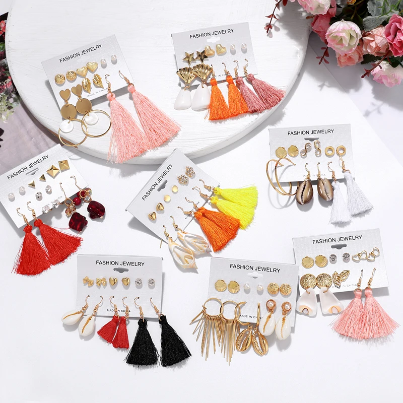 ZOSHI партиями по 6 пар в винтажном стиле золотой пластине рисунком виде сердца с