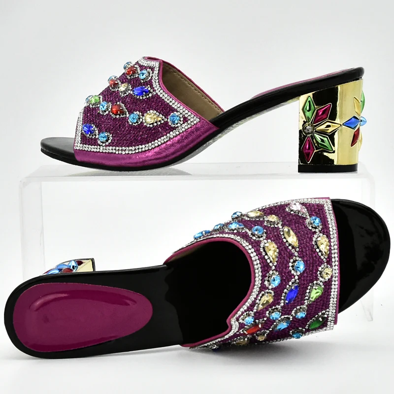 Комплект из туфель и сумочки в африканском стиле цвета фуксии итальянский