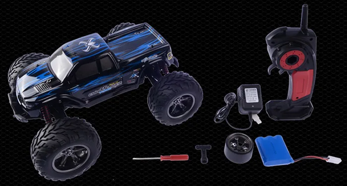 RC автомобиль 1:12 весы грузовика 2,4G 4CH игрушка с 2-колесный электрический управляемый гоночный трагги Bigfoot автомобиль RC модель автомобиля 9115 дропшиппинг