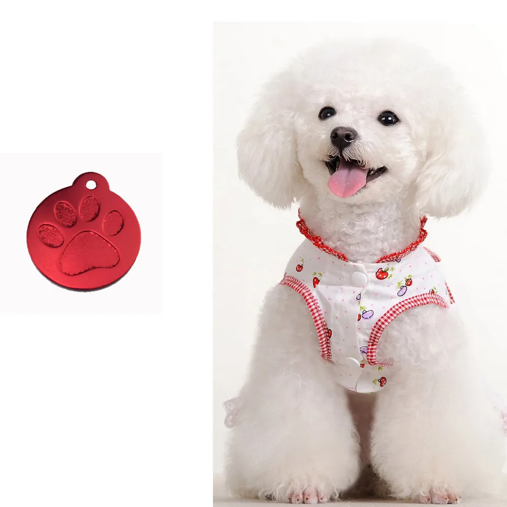 Круглая бирка для хот догов блестящая кость лапа диск собаки кошки подвеска