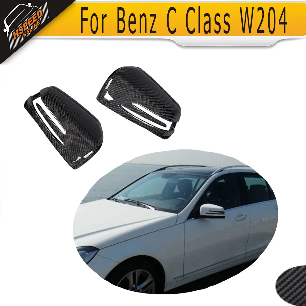 Замена углеродного автомобиля боковое зеркало крышка для Mercedes Benz C Class W204 Facelift 2011
