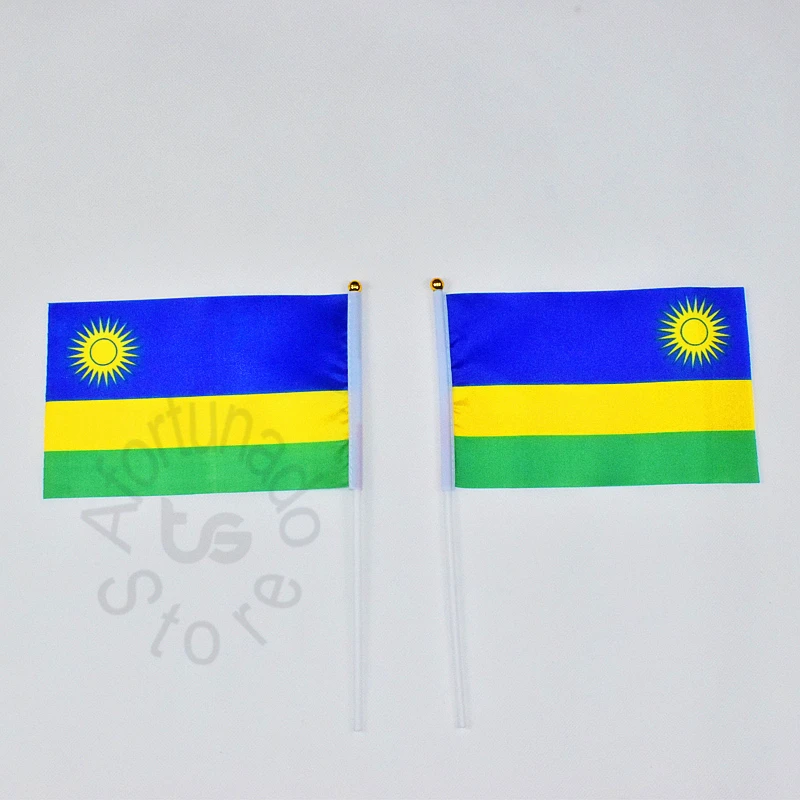 Rwanda 14*21cm flag banner Hand waving Flag National | Дом и сад