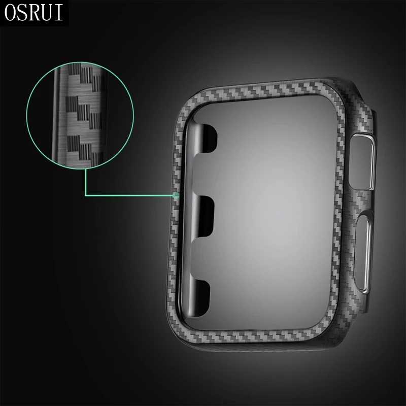 Карбоновый защитный чехол для Apple Watch band correa iwatch 42 мм 38 мм 44 мм 40 мм 5 3 Чехлы бампер Apple watch 4 аксессуары