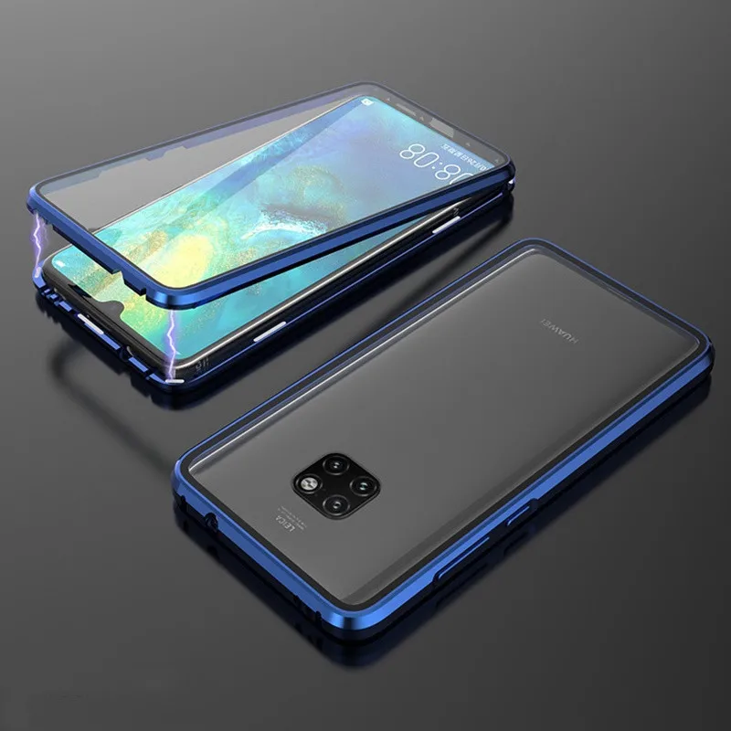 Tongdaytech магнитное закаленное стекло чехол для huawei P30 Pro 360 Защитный чехол s металлический чехол для P20 Pro Lite mate 20 Pro Casa